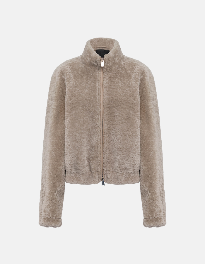 Regular-fit shearling jacket