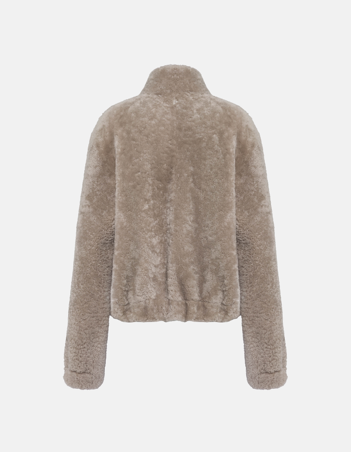 Regular-fit shearling jacket