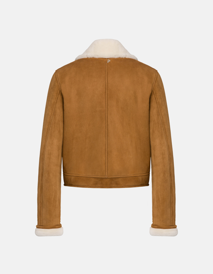Regular-fit shearling jacket