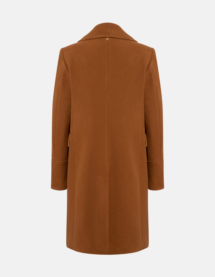 Cappotto doppiopetto regular in panno lana e cachemire