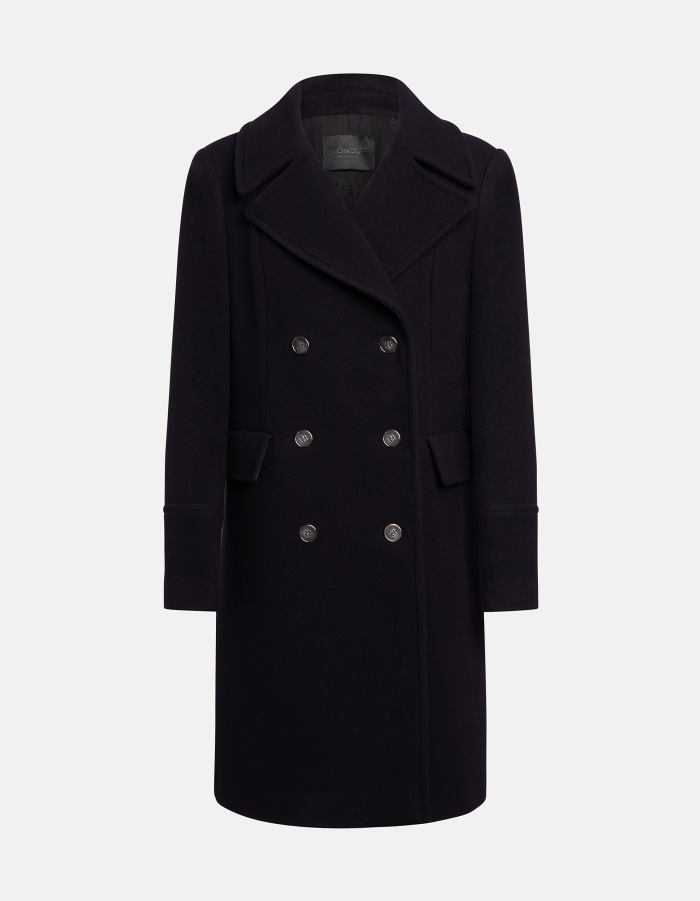 Cappotto doppiopetto regular in panno lana e cachemire