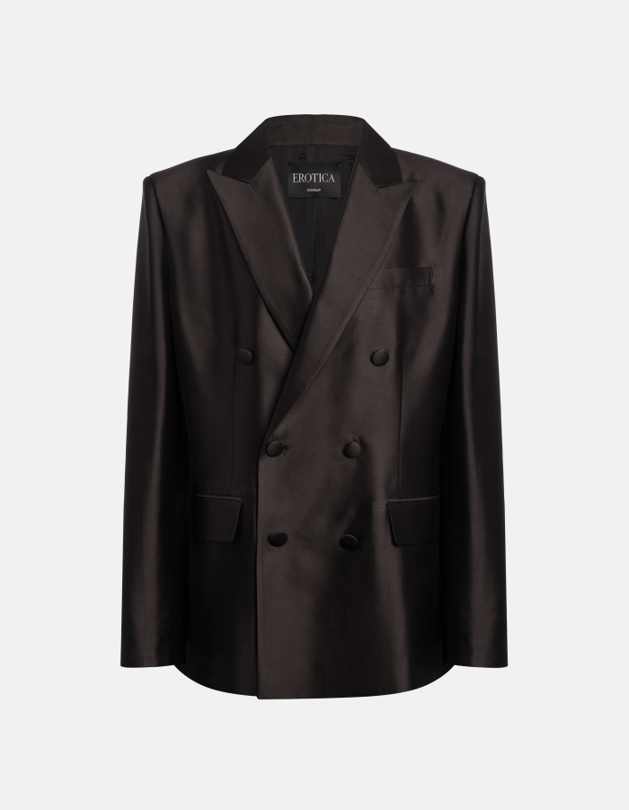 Blazer doppiopetto in shantung
