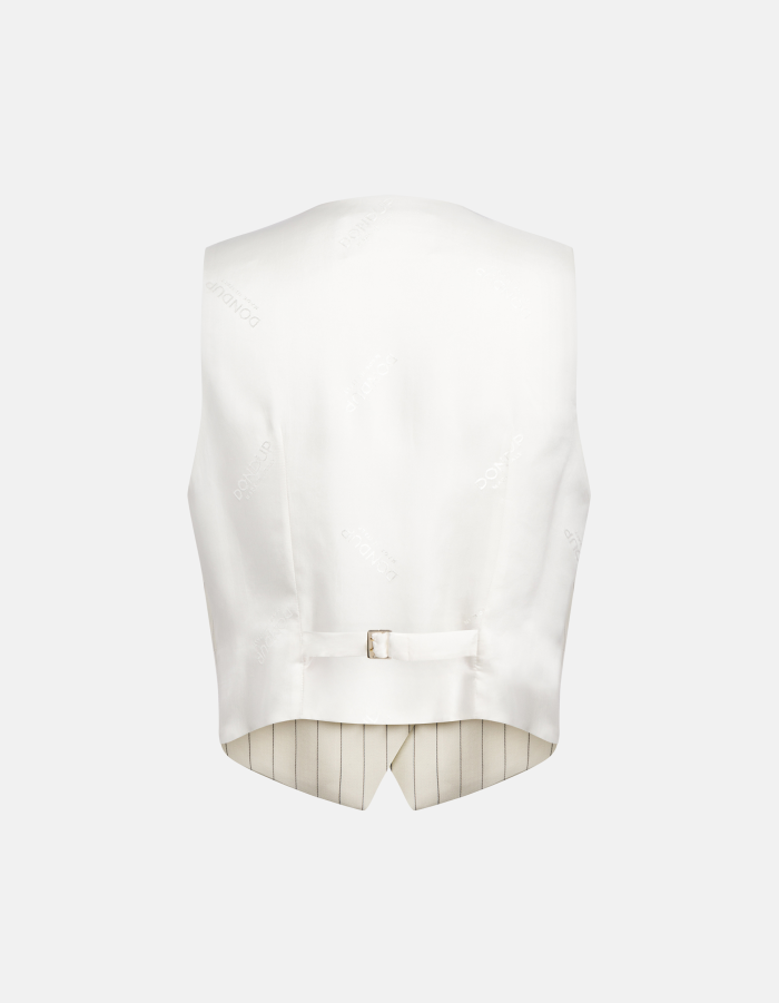 Gilet in fresco di lana gessato