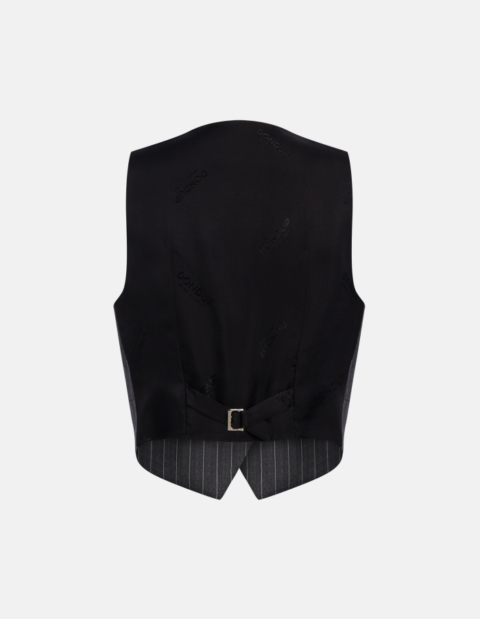 Gilet in fresco di lana gessato