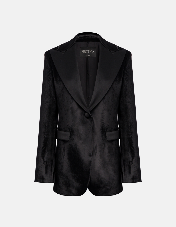 Blazer monopetto in velluto