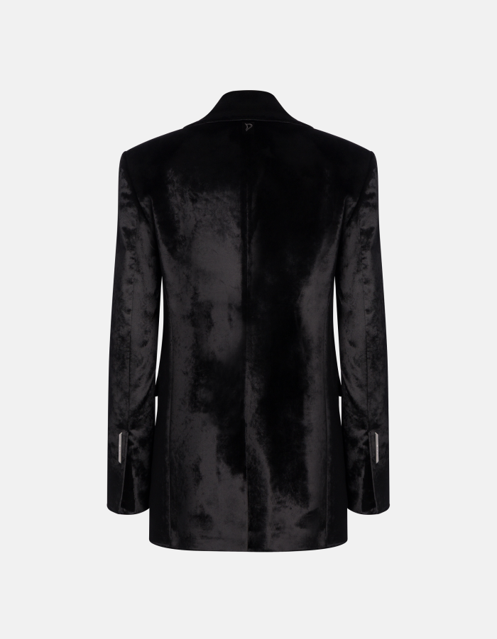 Blazer monopetto in velluto