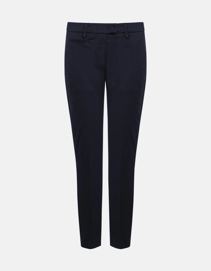 Perfect slim-fit trousers in cotton gabardine