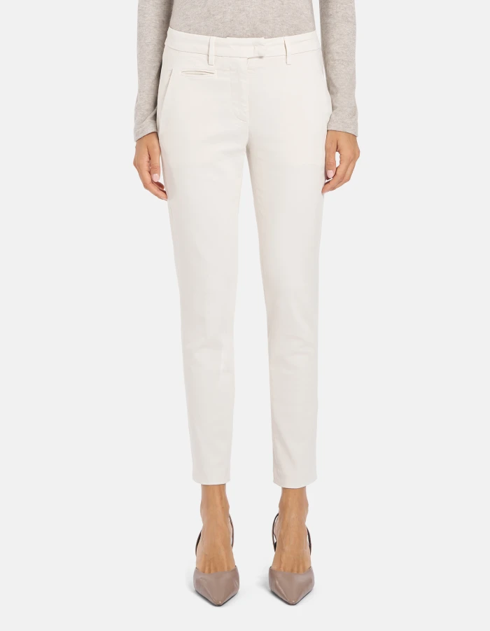 Pantaloni Perfect slim in gabardina mano calda