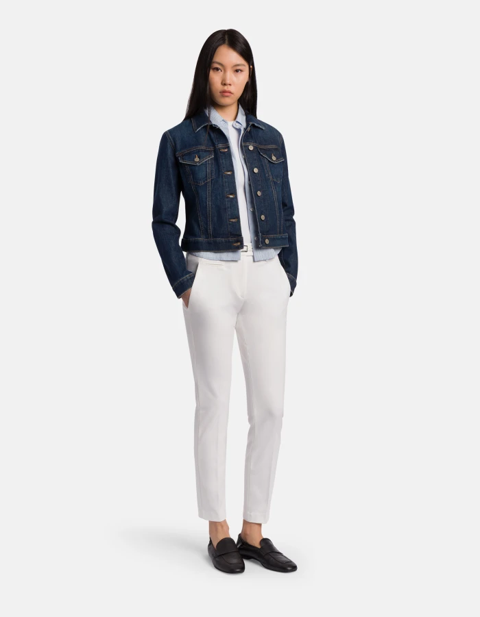 Perfect slim-fit jersey trousers