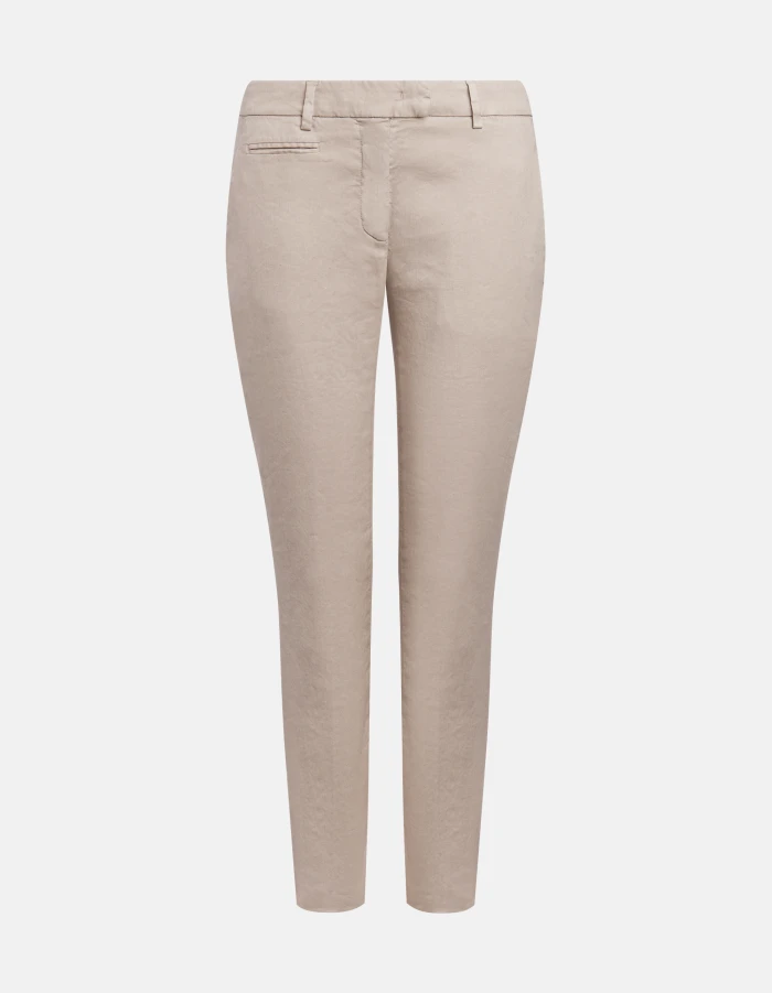 Perfect slim-fit trousers in lyocell and linen