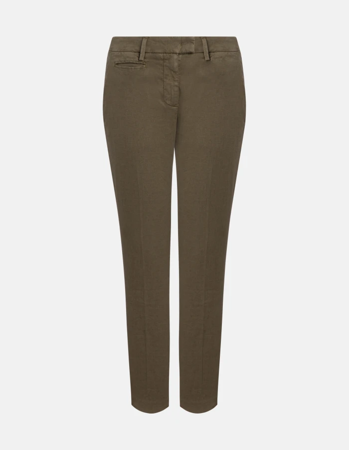 Perfect slim-fit trousers in lyocell and linen