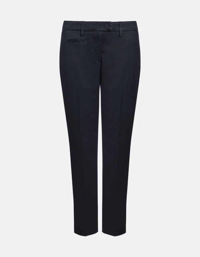Perfect slim-fit trousers in satin