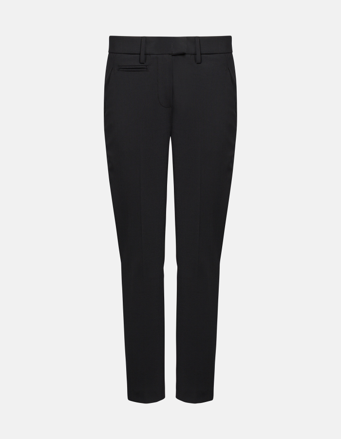 Pantaloni Perfect slim in tela misto lana
