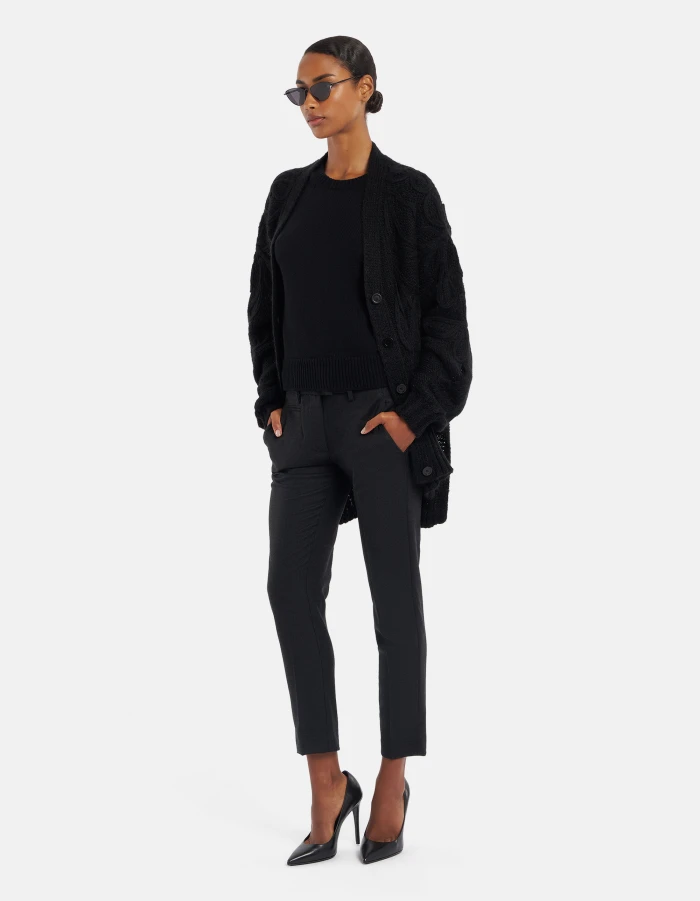 Perfect slim-fit flannel trousers