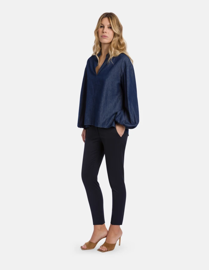 Perfect slim-fit trousers in cool wool gabardine