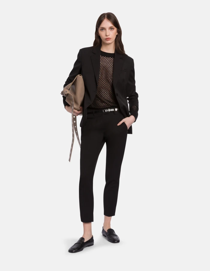 Perfect slim-fit trousers in cool wool gabardine