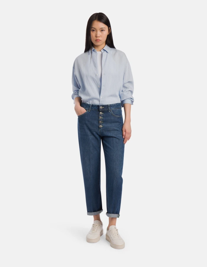 Koons loose-fit jeans in rigid lyocell denim