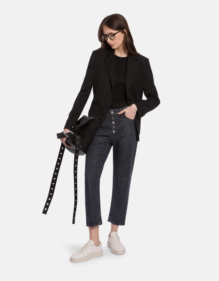 Koons loose-fit jeans in cotton and lyocell rigid denim