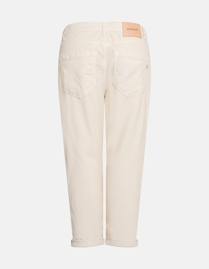 Pantaloni Koons loose in velluto stretch cotone e lyocell