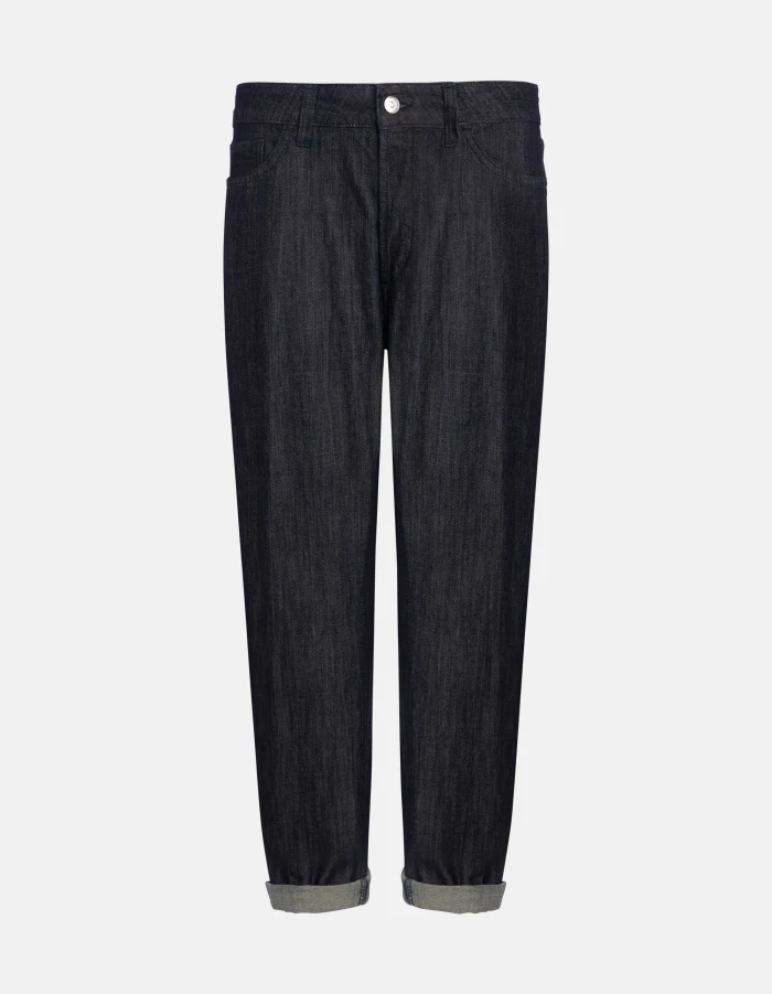 Koons loose-fit jeans in rigid silk denim