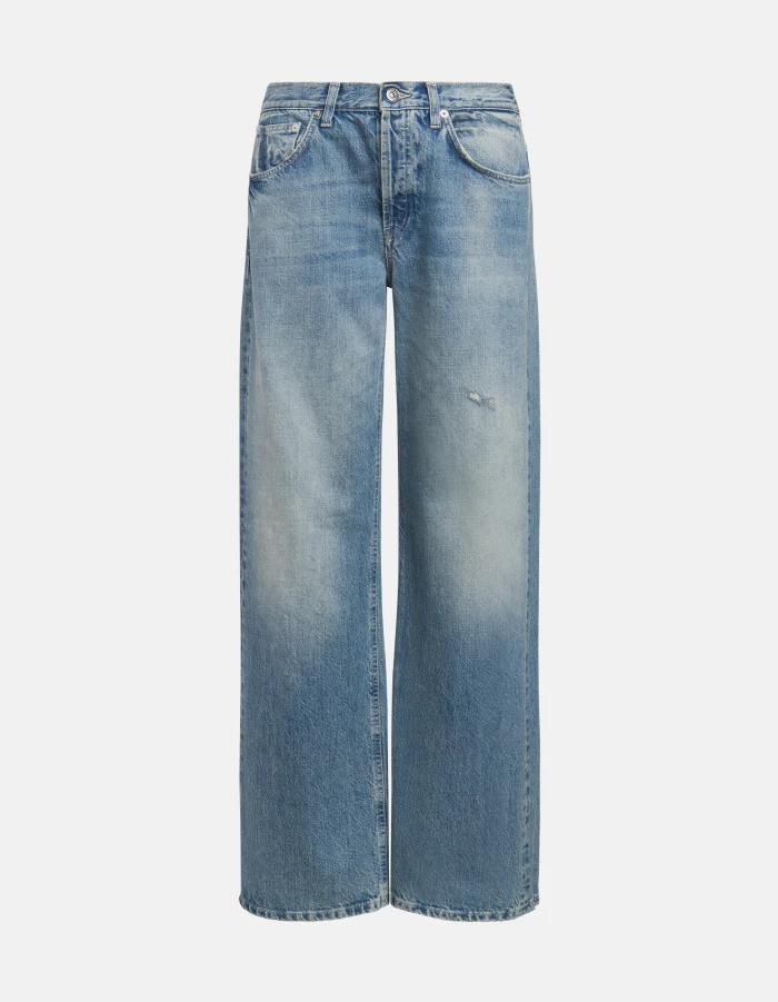 Jeans Jacklyn wide leg in denim fisso