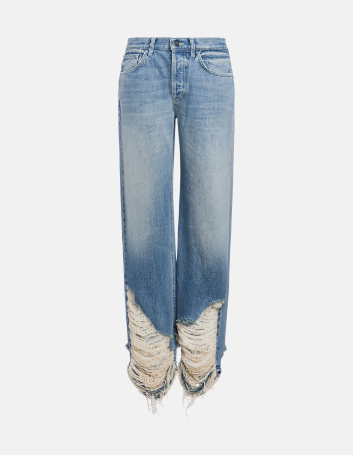 Jacklyn wide-leg jeans in rigid denim