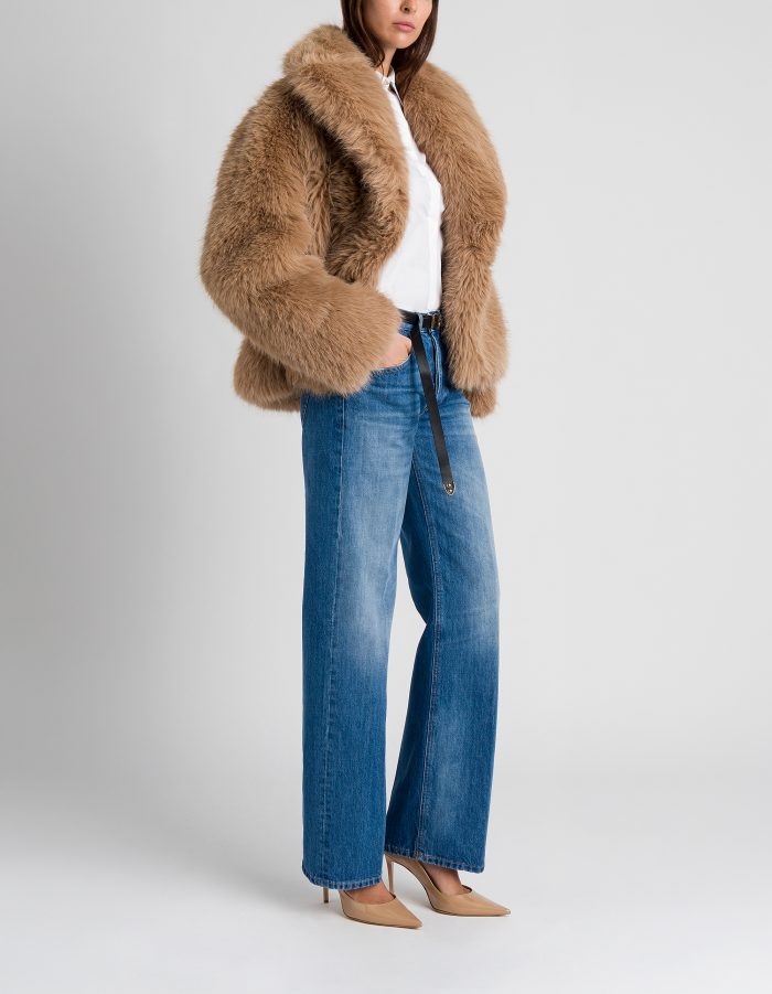 Jacklyn wide-leg jeans in rigid denim