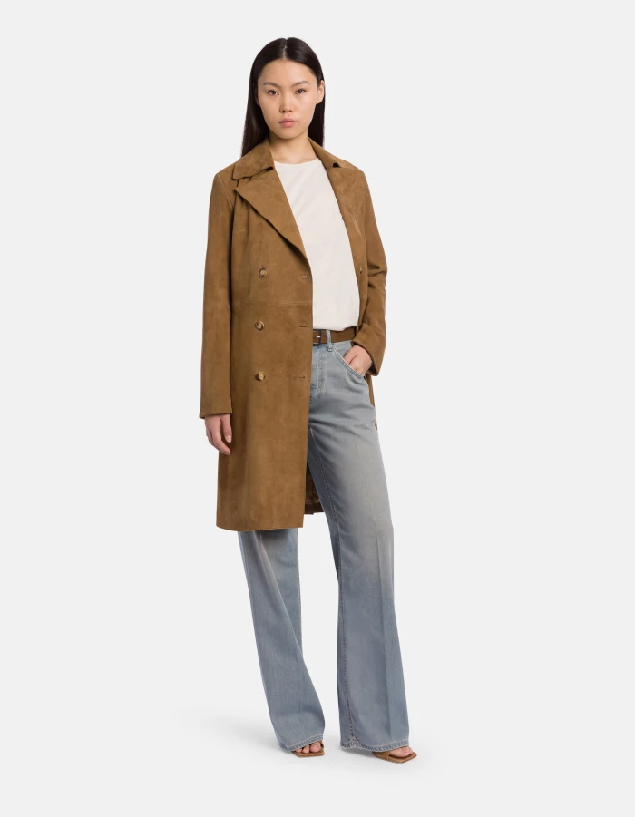 Jeans Jacklyn mit weitem Bein aus Rigid Denim