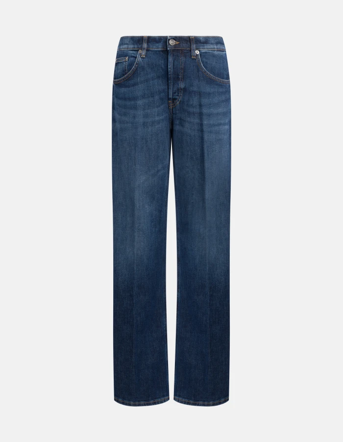 Jacklyn wide-leg jeans in stretch denim