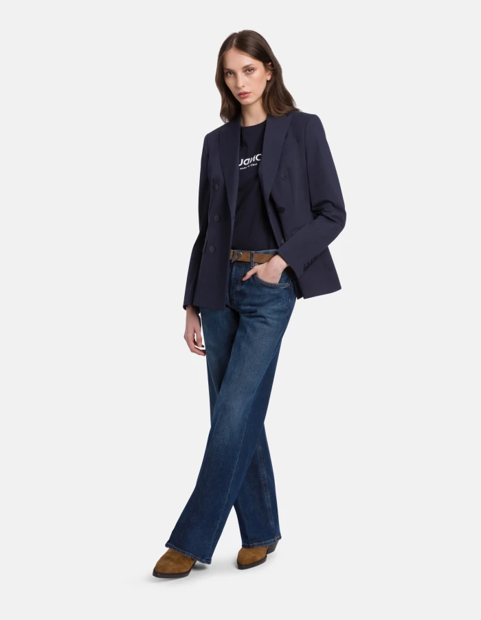 Jacklyn wide-leg jeans in stretch denim