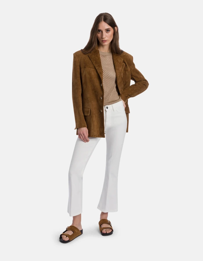 Mandy super-skinny bootcut jeans in stretch bull denim