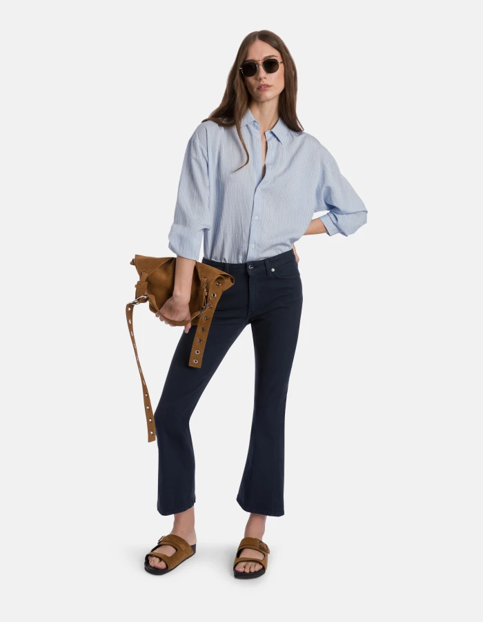 Mandy super-skinny bootcut jeans in stretch bull denim