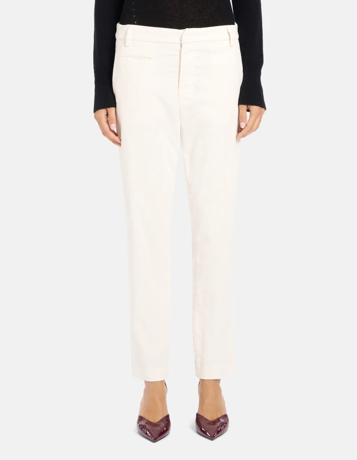 Pantaloni Ariel 27 inches carrot in velluto cotone e lyocell