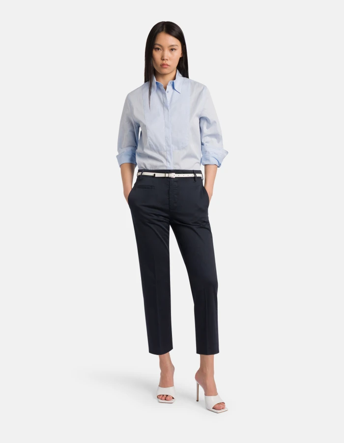 Ariel carrot-cut trousers in satin