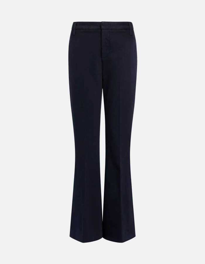 Lexi short skinny-fit bootcut trousers in stretch bull denim