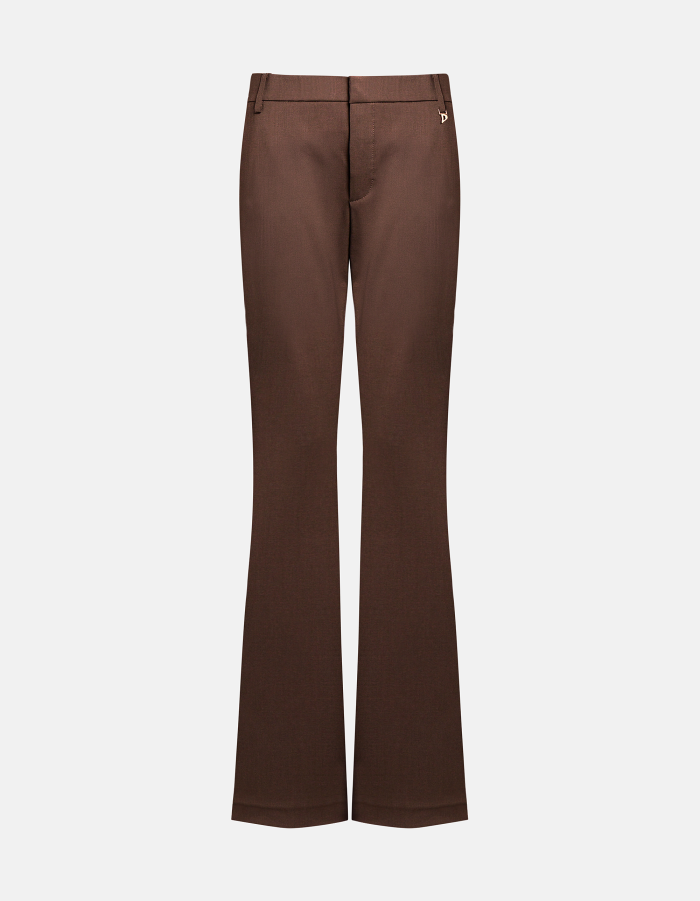 Pantaloni Lexi skinny bootcut in gabardina di lana