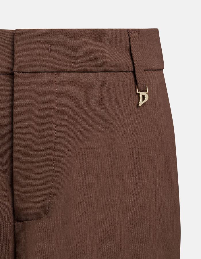 Pantaloni Lexi skinny bootcut in gabardina di lana