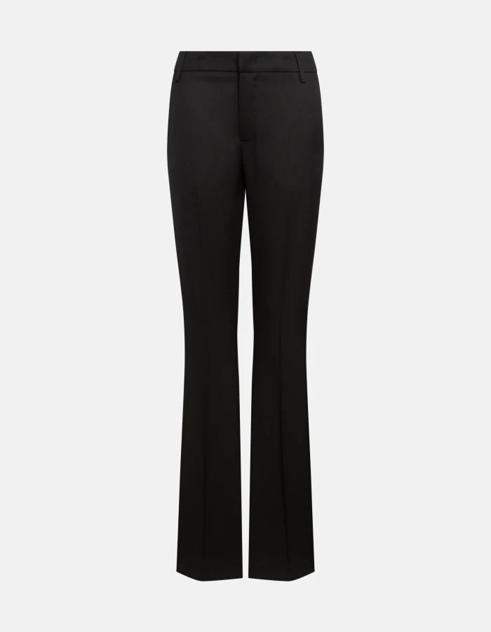 Lexi skinny-fit bootcut trousers in wool gabardine