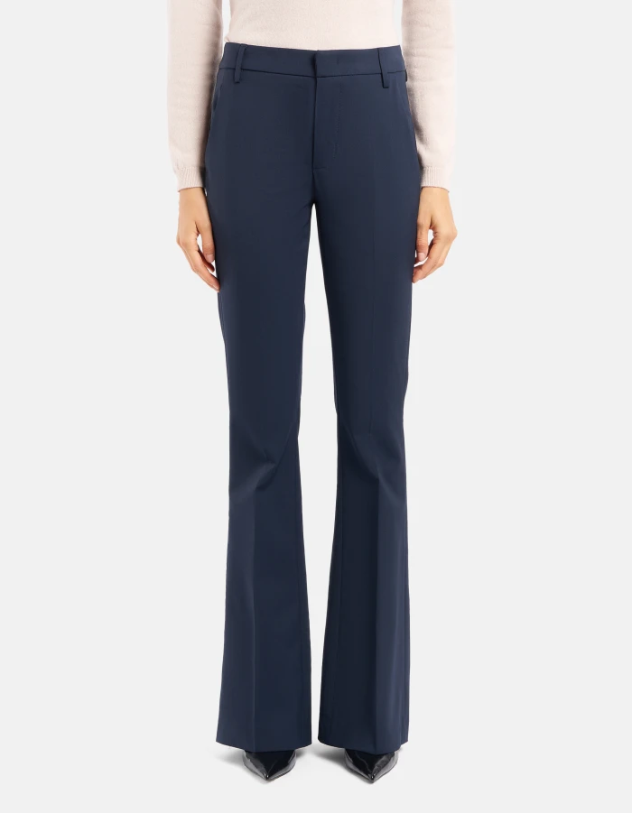 Pantaloni Lexi bootcut in gabardina di lana