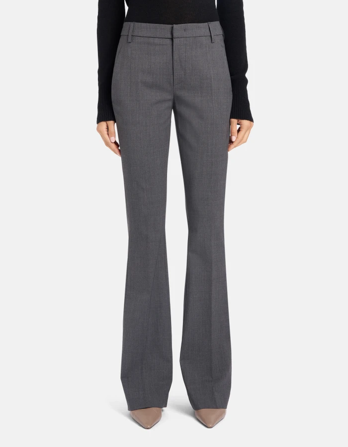 Pantaloni Lexi bootcut in gabardina di lana