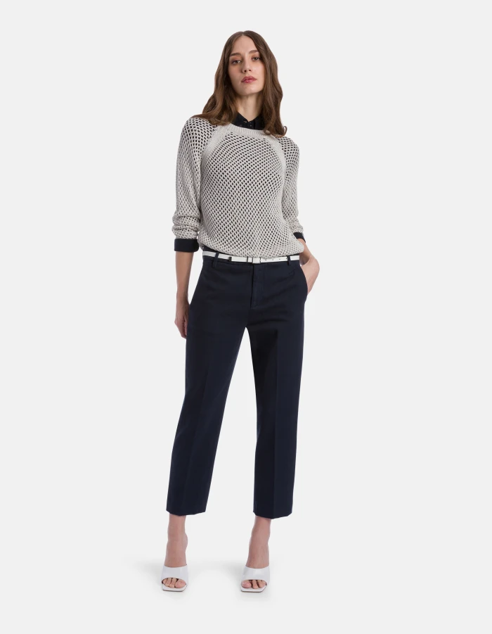 Nima loose-fit trousers in rigid bull denim