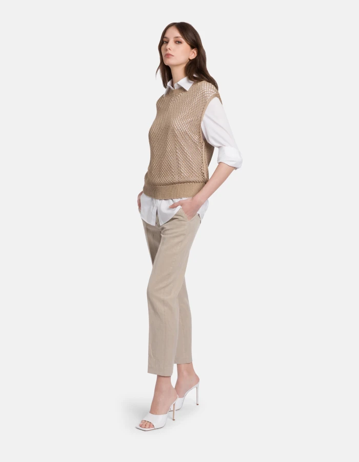 Nima loose-fit trousers in linen and lyocell