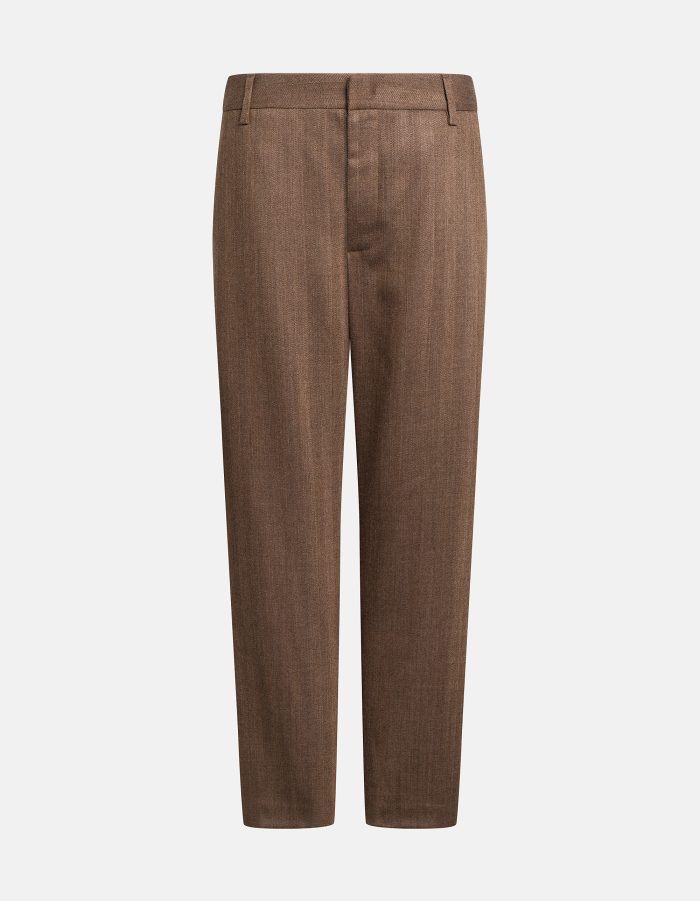 Pantaloni Nima loose in resca di lana