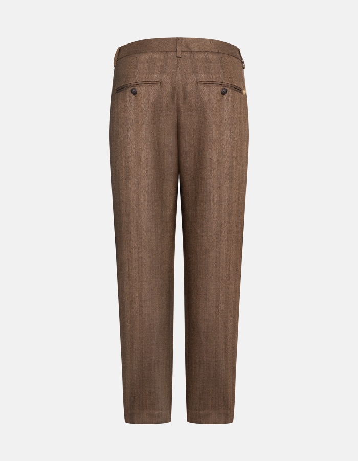 Pantaloni Nima loose in resca di lana