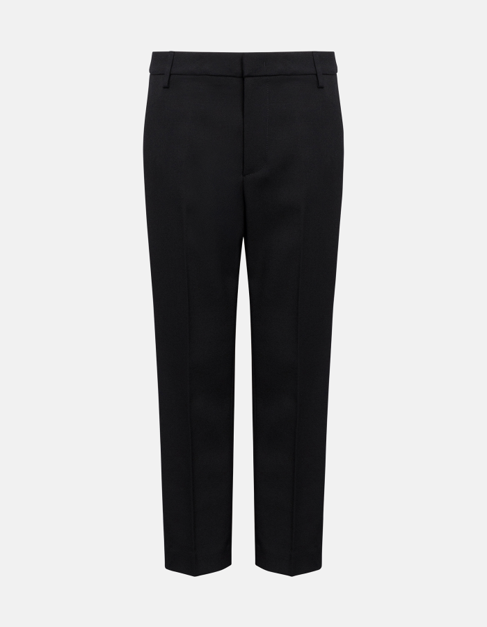 Nima loose-fit trousers in wool gabardine