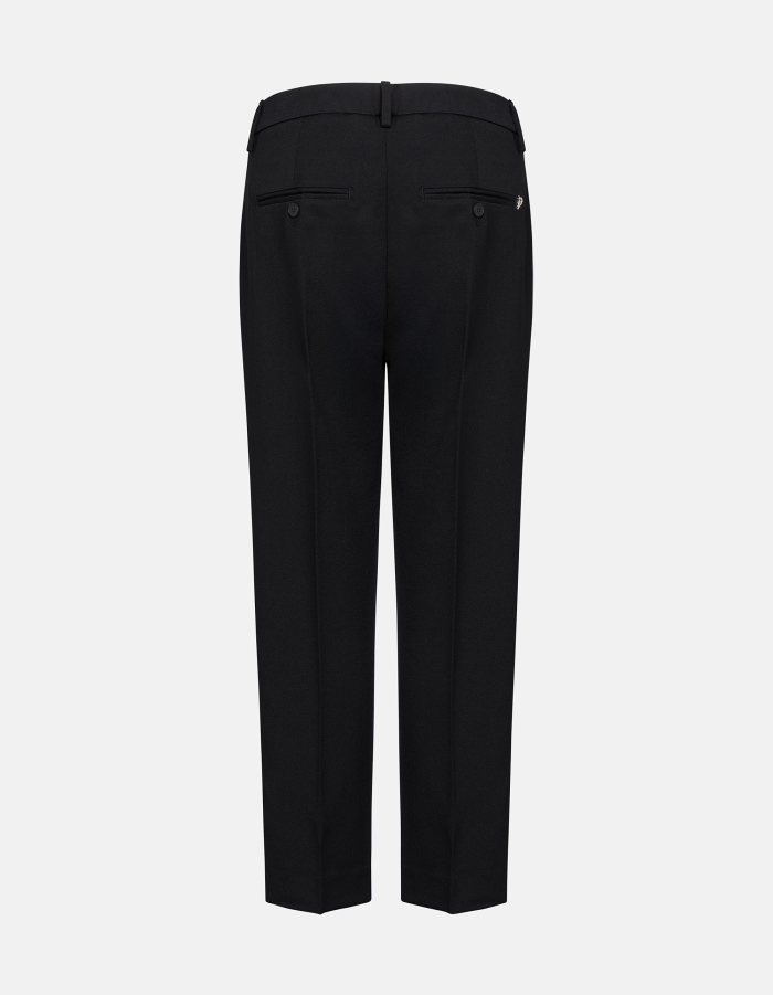 Nima loose-fit trousers in wool gabardine