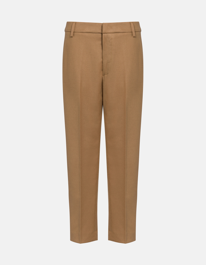 Nima loose-fit flannel trousers