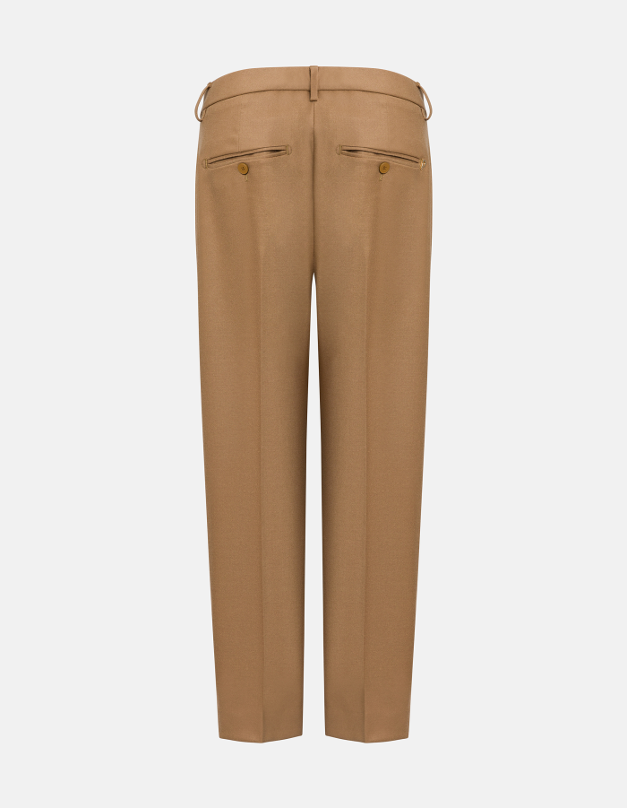Nima loose-fit flannel trousers