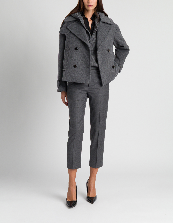 Nima loose-fit flannel trousers