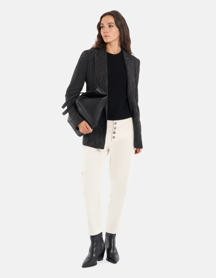 Pantaloni Nima loose in gabardina mano calda